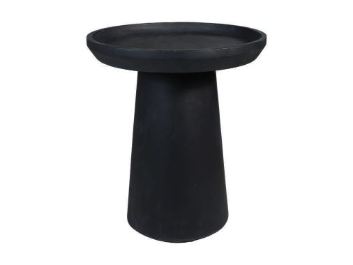 Salontafel Drum - 45x45x50 - Mat zwart - Mangohout - HSM