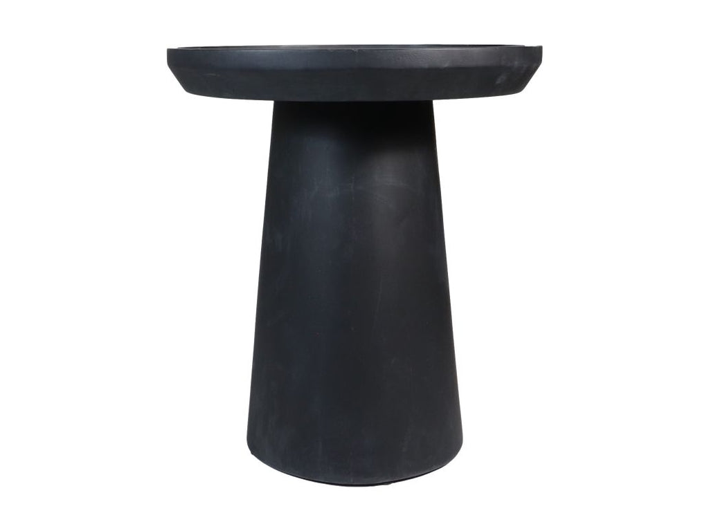 Salontafel Drum - 45x45x50 - Mat zwart - Mangohout - HSM