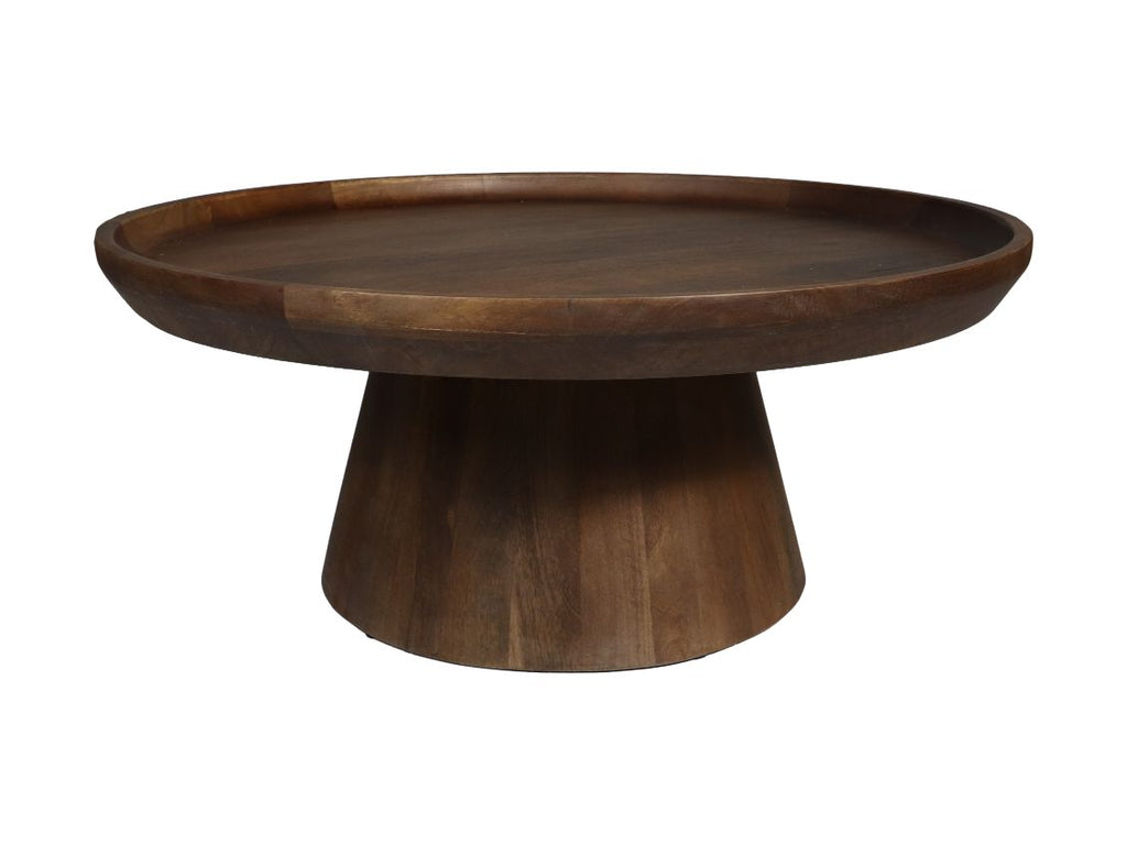 Salontafel Drum - 75x75x32 - Mat bruin - Mangohout - HSM