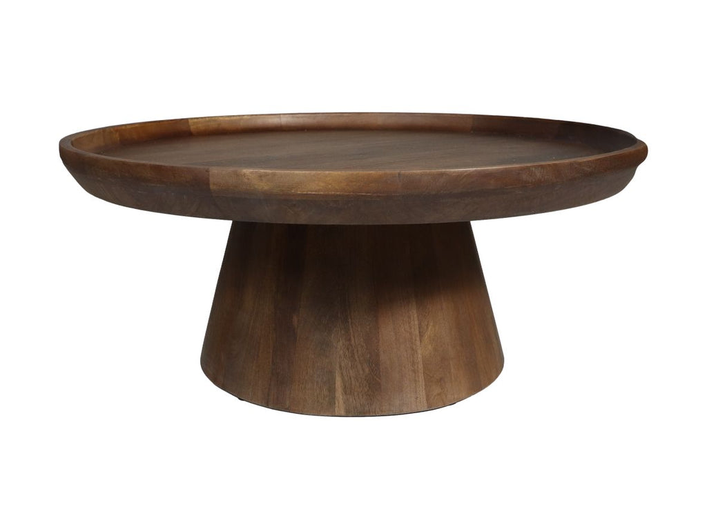 Salontafel Drum - 75x75x32 - Mat bruin - Mangohout - HSM