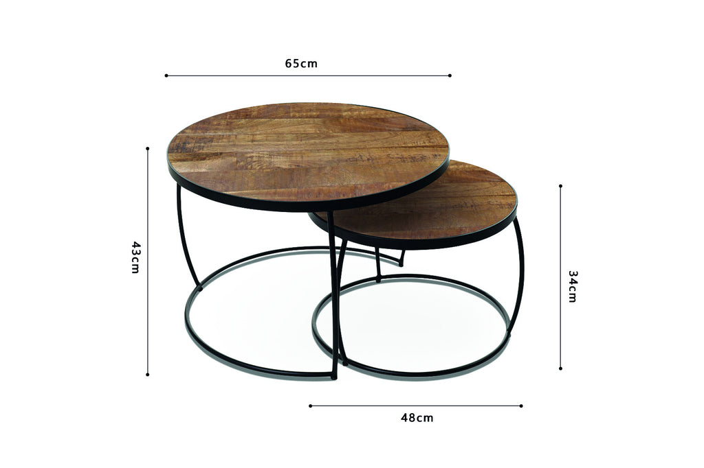 Salontafel 'Lars' S/2 Mango hout RS