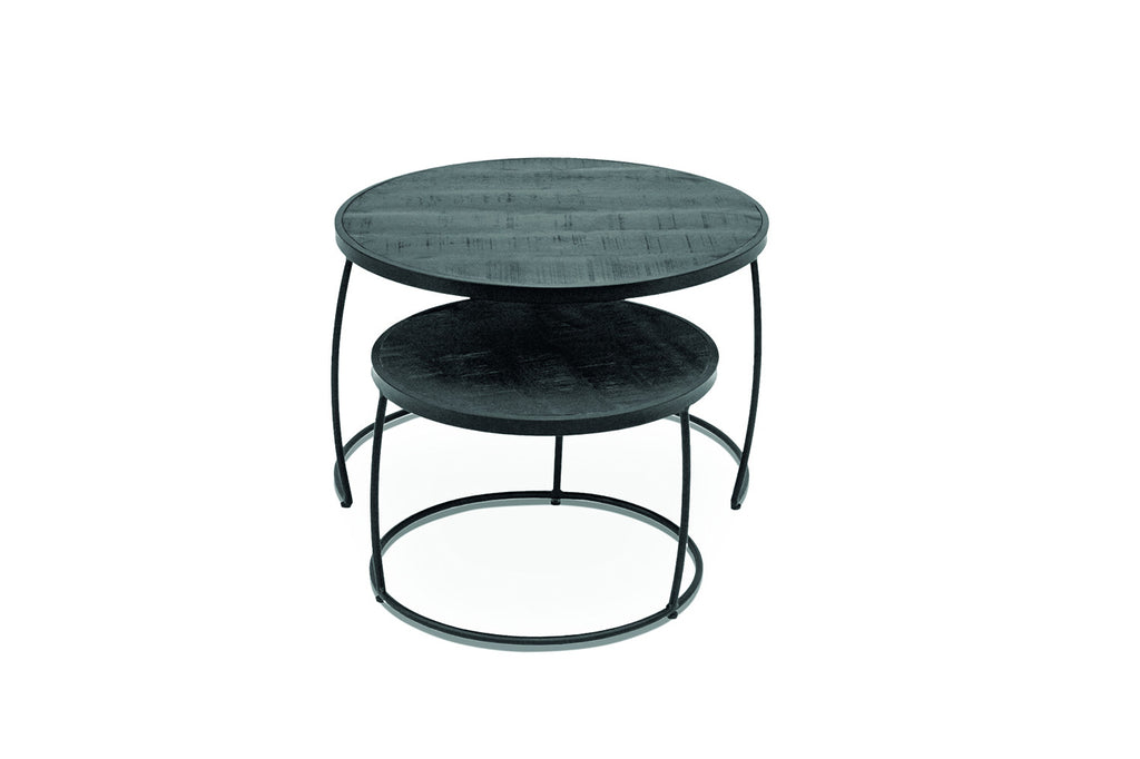Salontafel 'Lars' S/2 Mango hout zwart RS