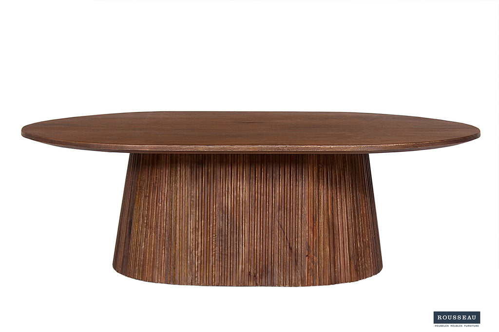 Table basse 'Miguel' 120 ovale en bois de manguier marron clair RS