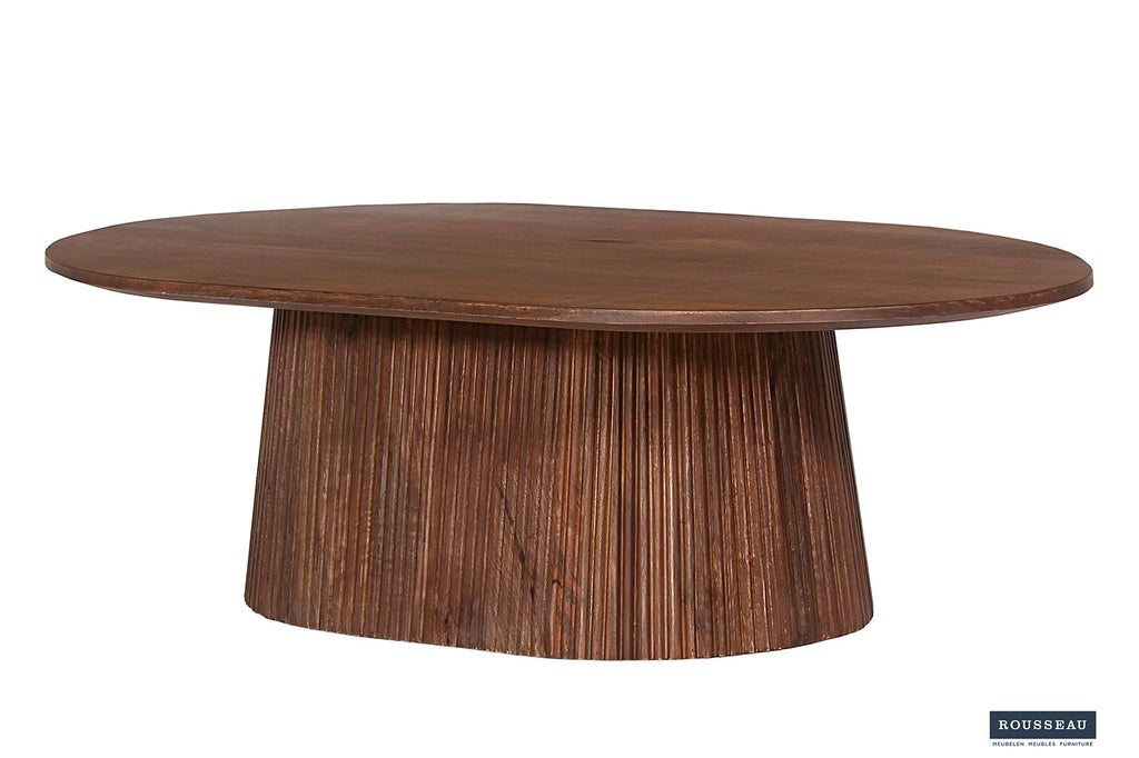 Table basse 'Miguel' 120 ovale en bois de manguier marron clair RS