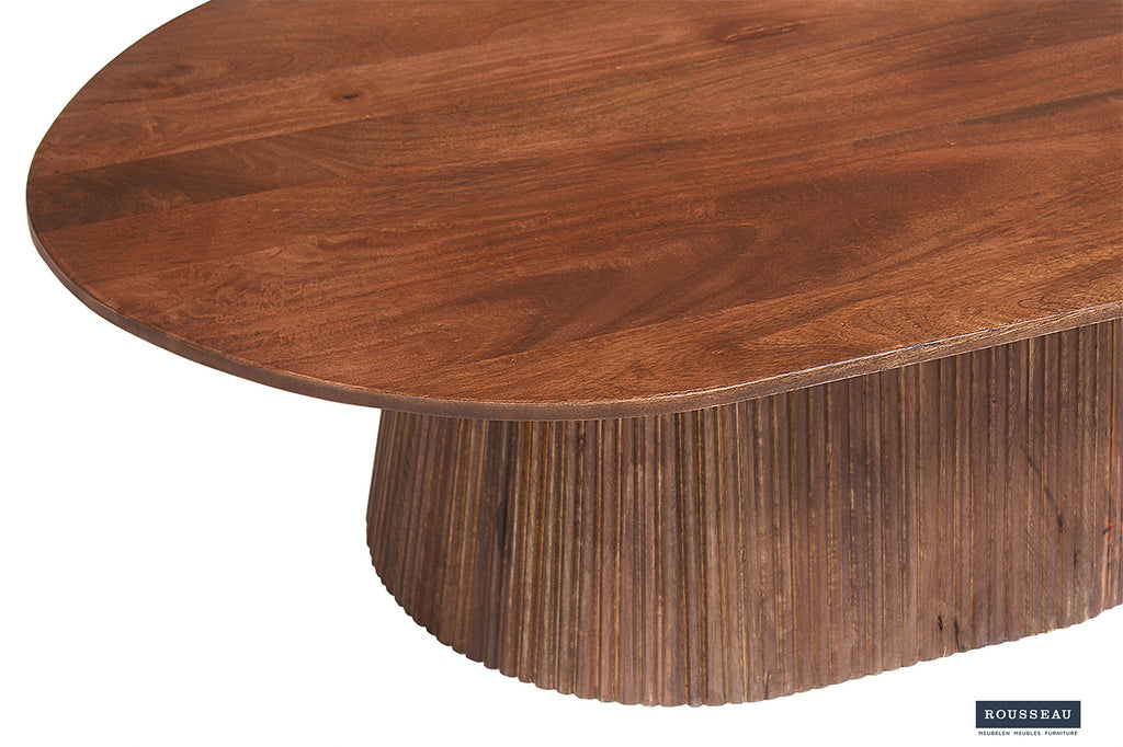 Table basse 'Miguel' 120 ovale en bois de manguier marron clair RS