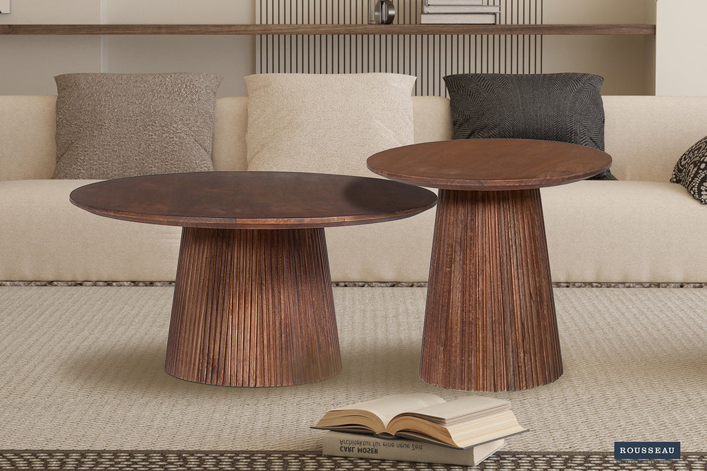 Salontafel 'Miguel' 50 rond mango hout lichtbruin RS