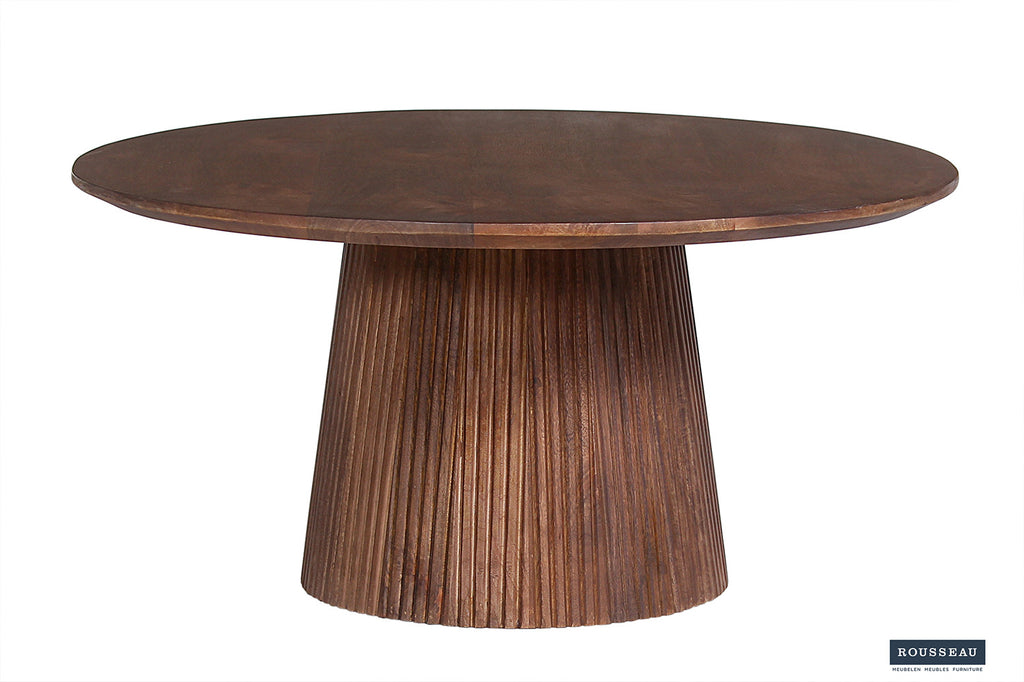 Table basse 'Miguel' 80 ronde en bois de manguier marron clair RS