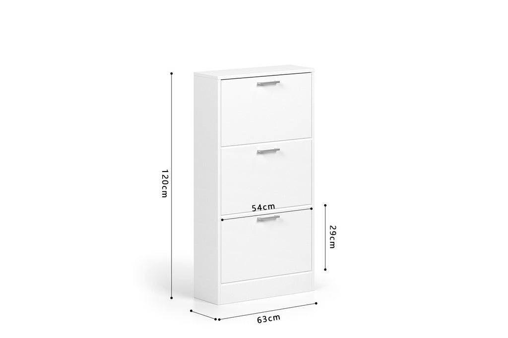 Schoenenkast Carini 3 lades wit - RS