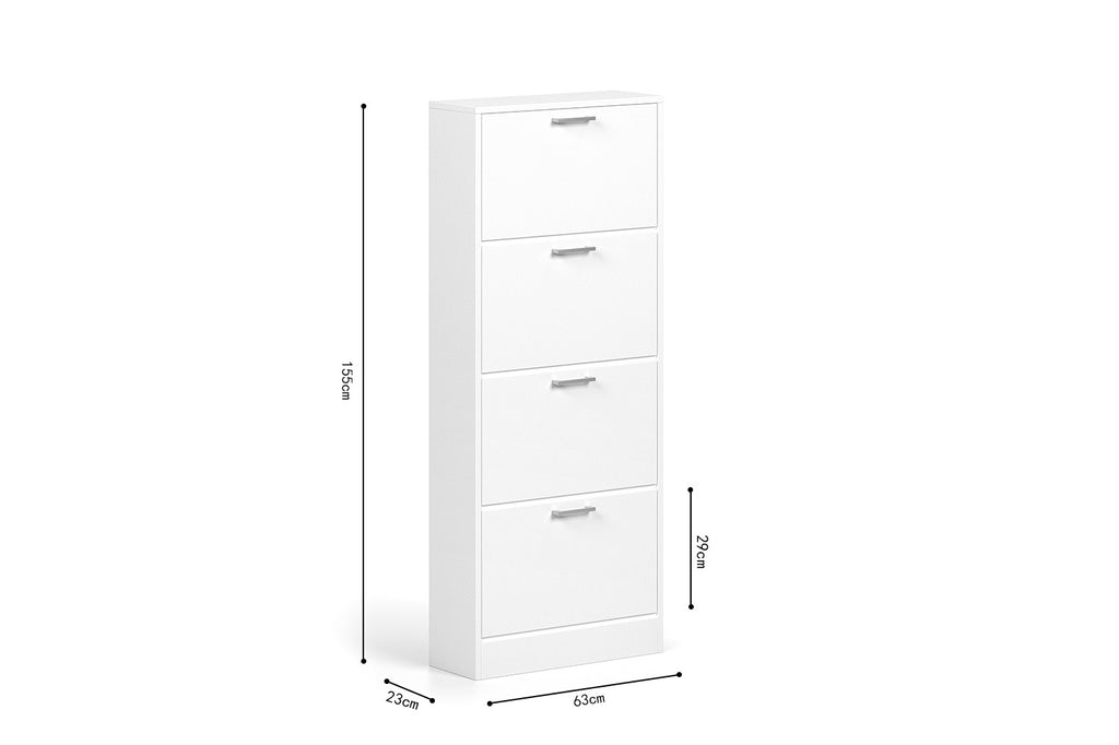 Schoenenkast Carini 4 lades wit - RS