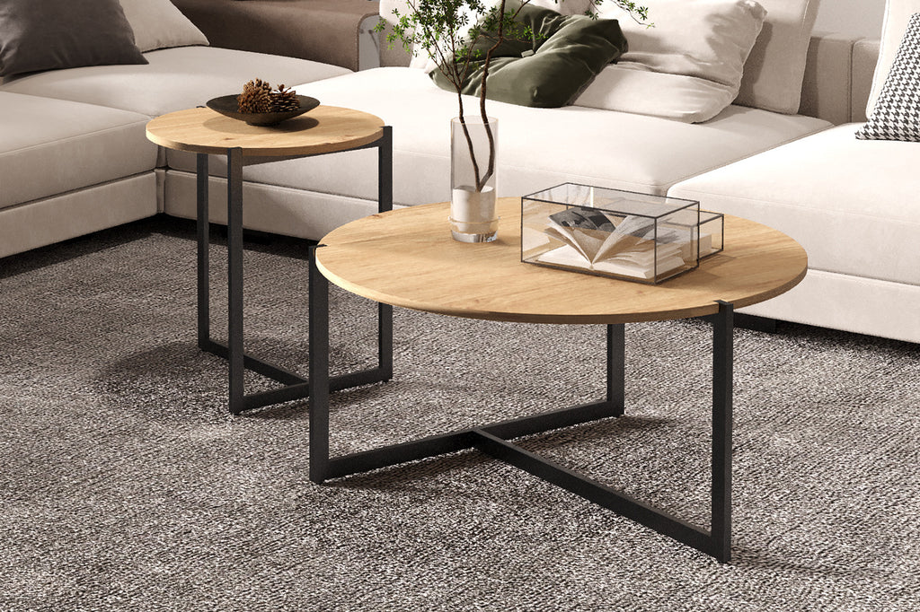Salontafels S/2 'Pola' decor oude eik RS