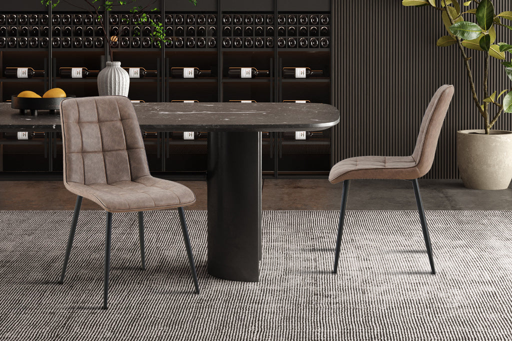 Set van 4 stoelen 'Furas' Vintage PU Bruin RS