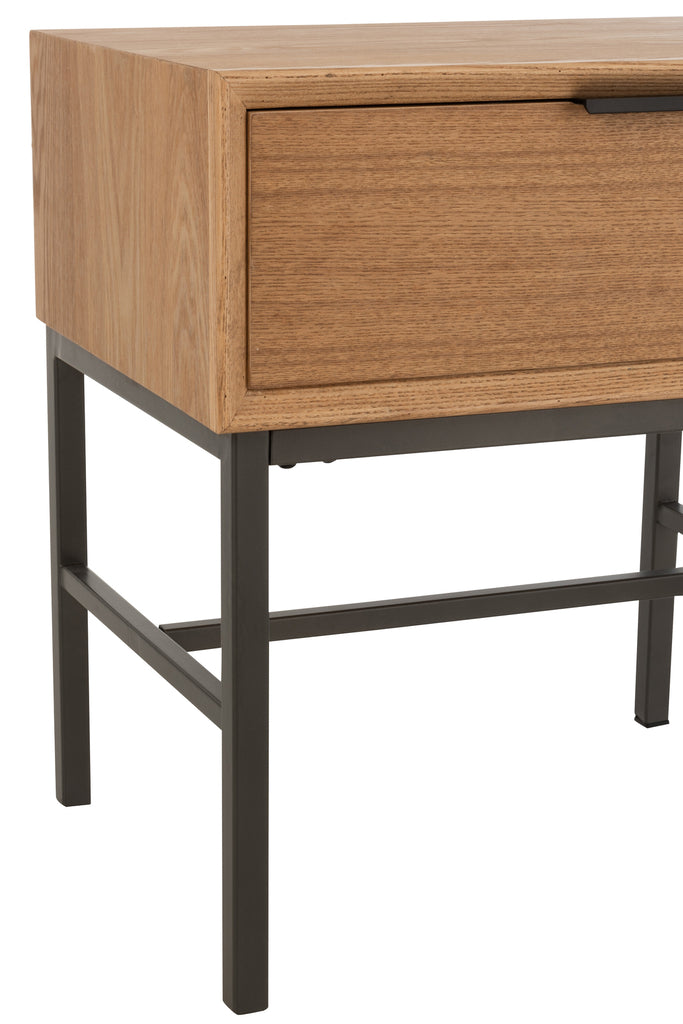 Bijzettafel op basis van hout/metaal natuurlijk - J-LINE