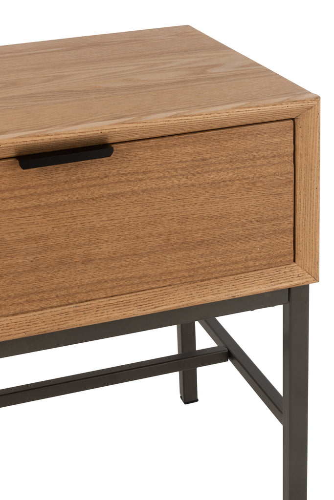 Bijzettafel op basis van hout/metaal natuurlijk - J-LINE