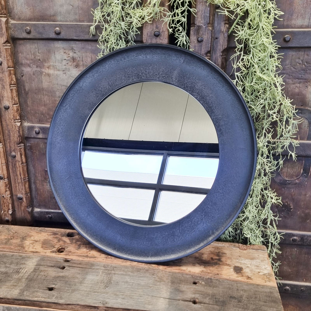 Spiegel rond zwart S - BNO