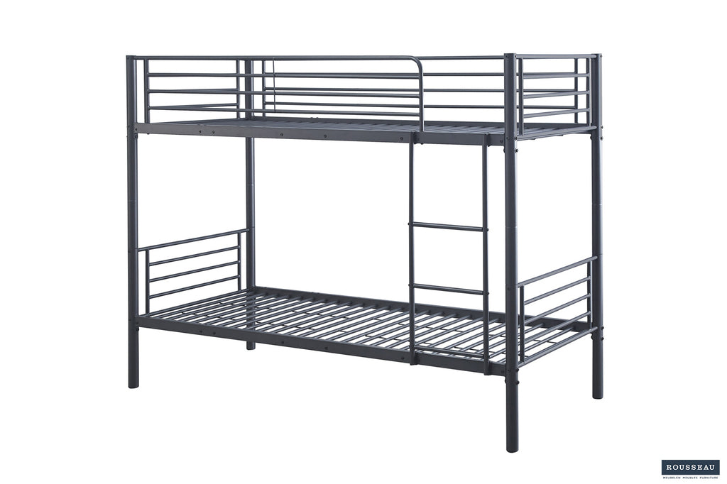 Stapelbed 'Sammy' 90x200 splitsbaar metaal donkergrijs RS