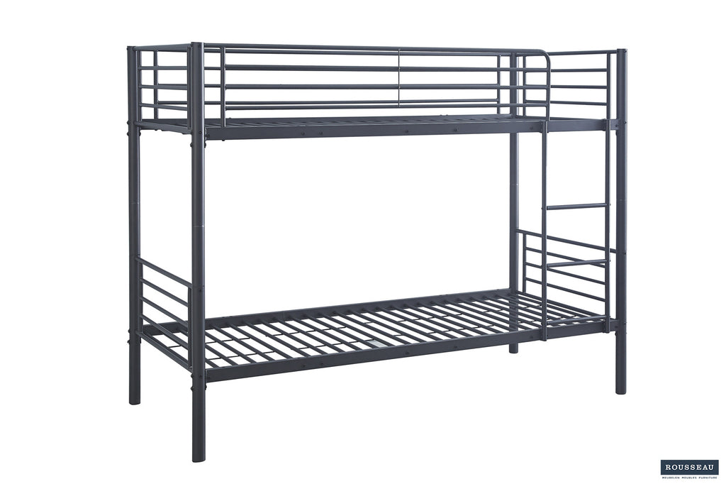 Stapelbed 'Sammy' 90x200 splitsbaar metaal donkergrijs RS