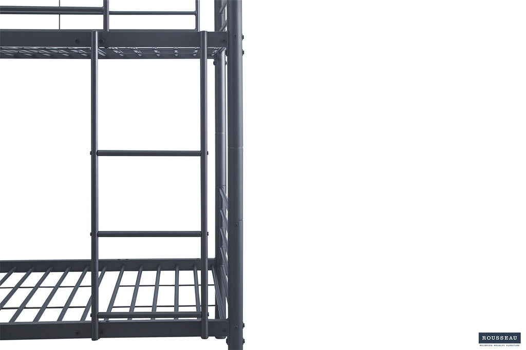 Stapelbed 'Sammy' 90x200 splitsbaar metaal donkergrijs RS