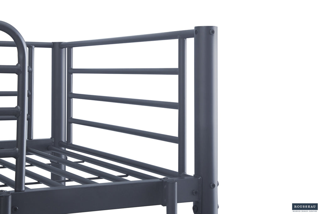 Stapelbed 'Sammy' 90x200 splitsbaar metaal donkergrijs RS