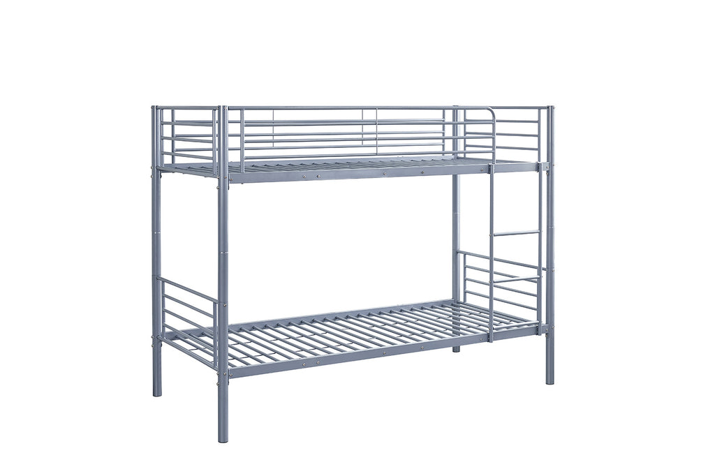 Lit superposé 'Sammy' 90x200 divisible en métal gris clair RS