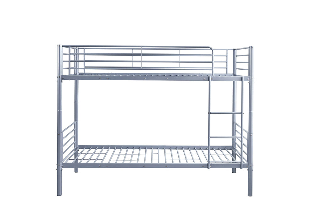 Lit superposé 'Sammy' 90x200 divisible en métal gris clair RS