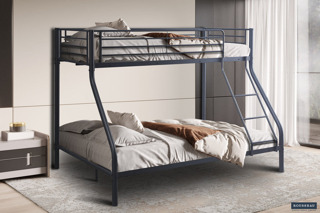 Stapelbed 'Trio' metaal 140/90x200 donkergrijs RS