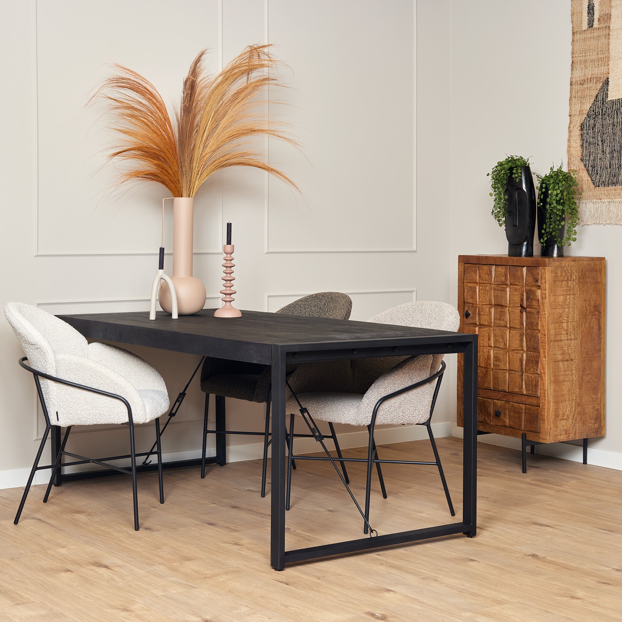Eettafel Boaz 140 zwart - STF