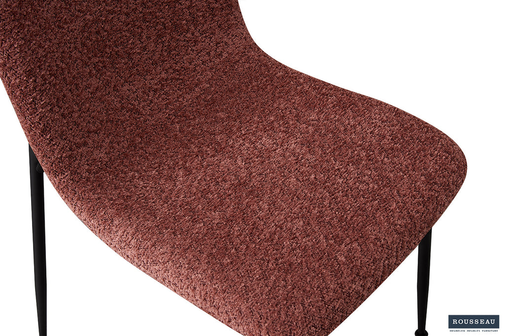 Chaise 'Alice' Bouclé Rose RS
