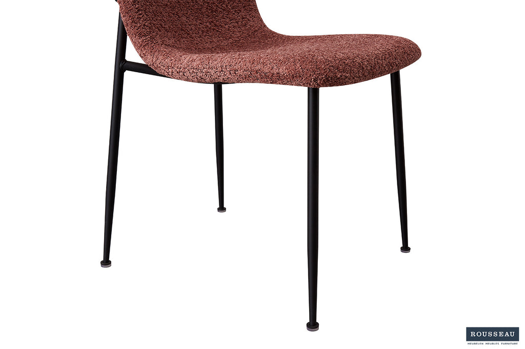 Chaise 'Alice' Bouclé Rose RS