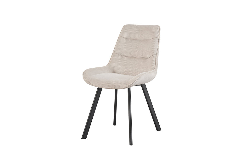 Chaise 'Amélie' Velours Côtelé Sable RS