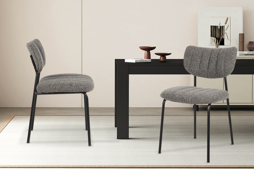 Chaise 'Antura' tissu gris foncé RS
