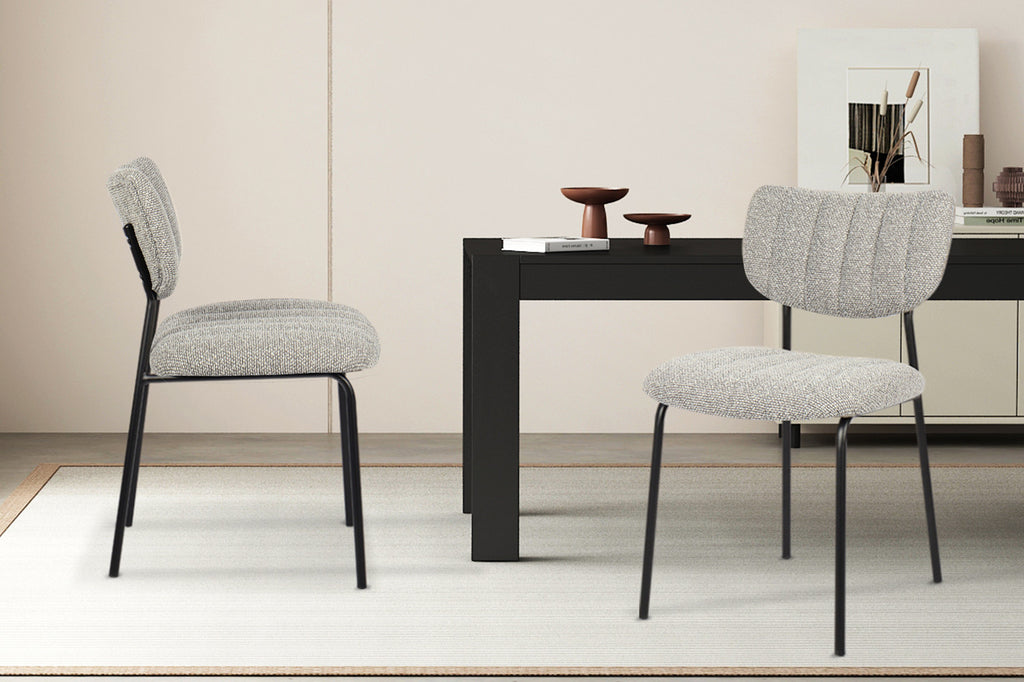 Chaise « Antura » Tissu Gris Clair RS