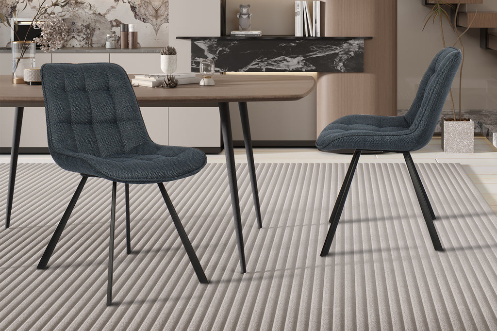 Chaise « Ariba » Tissu Bleu Foncé RS