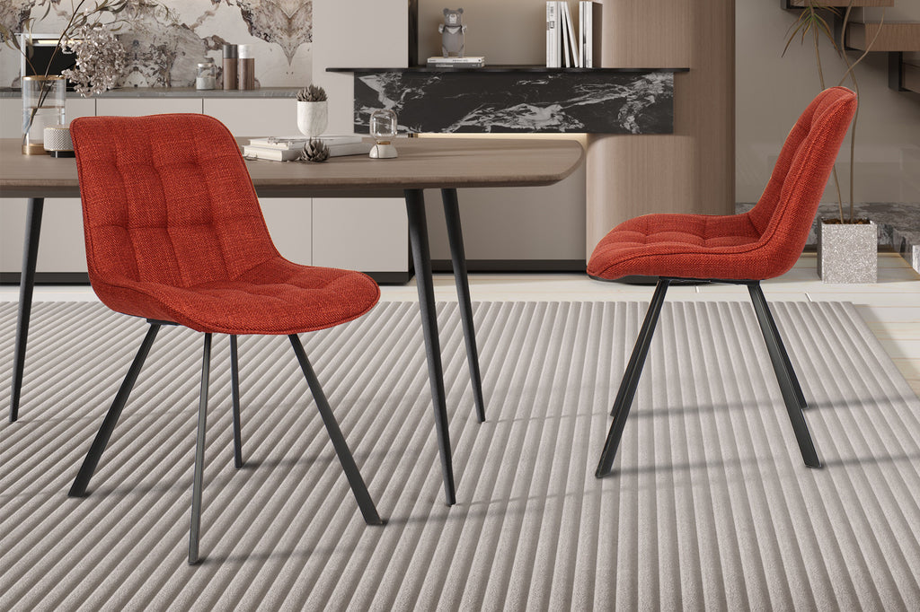 Chaise « Ariba » Tissu Rouge RS
