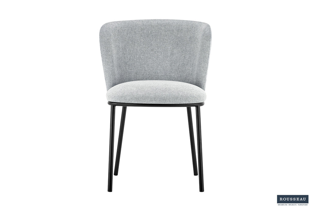 Chaise 'Arthur' Tissu Gris Clair RS