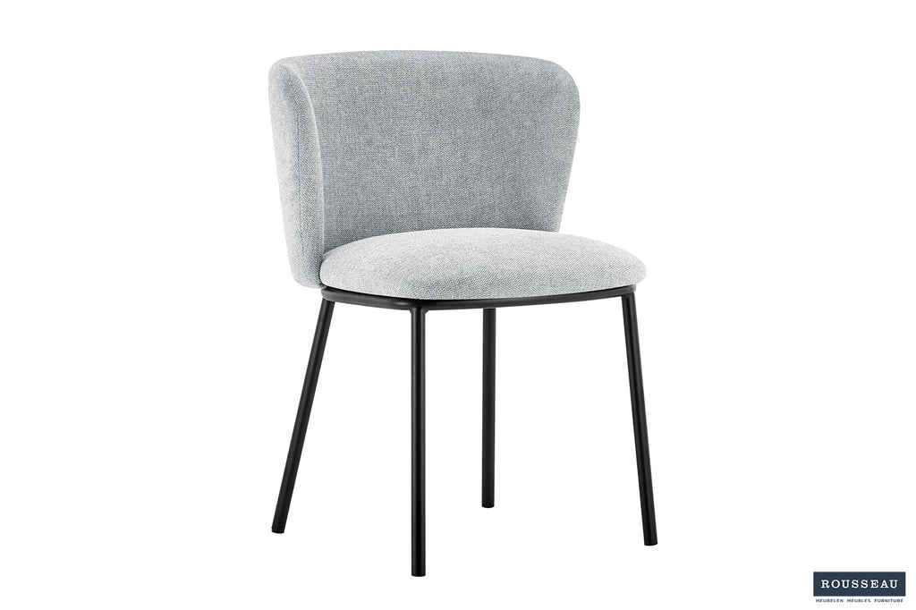 Chaise 'Arthur' Tissu Gris Clair RS