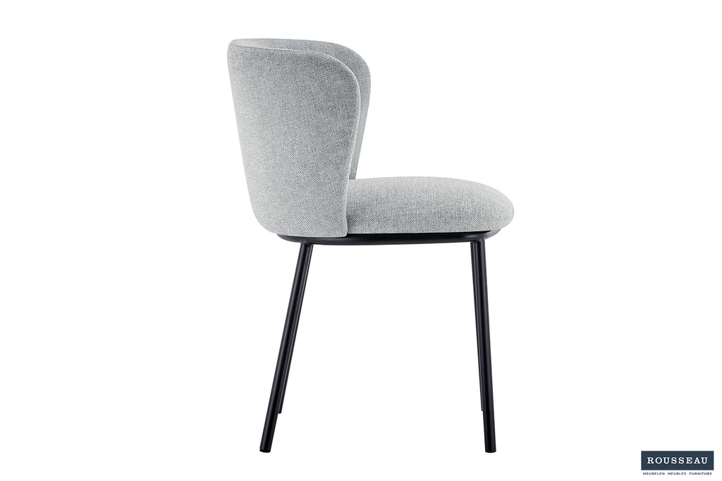 Chaise 'Arthur' Tissu Gris Clair RS