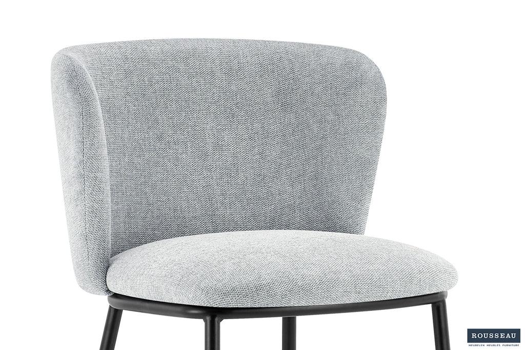 Chaise 'Arthur' Tissu Gris Clair RS
