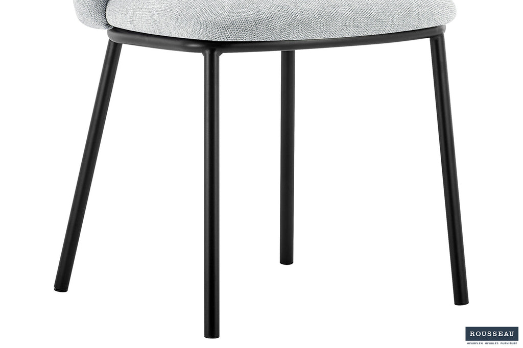 Chaise 'Arthur' Tissu Gris Clair RS