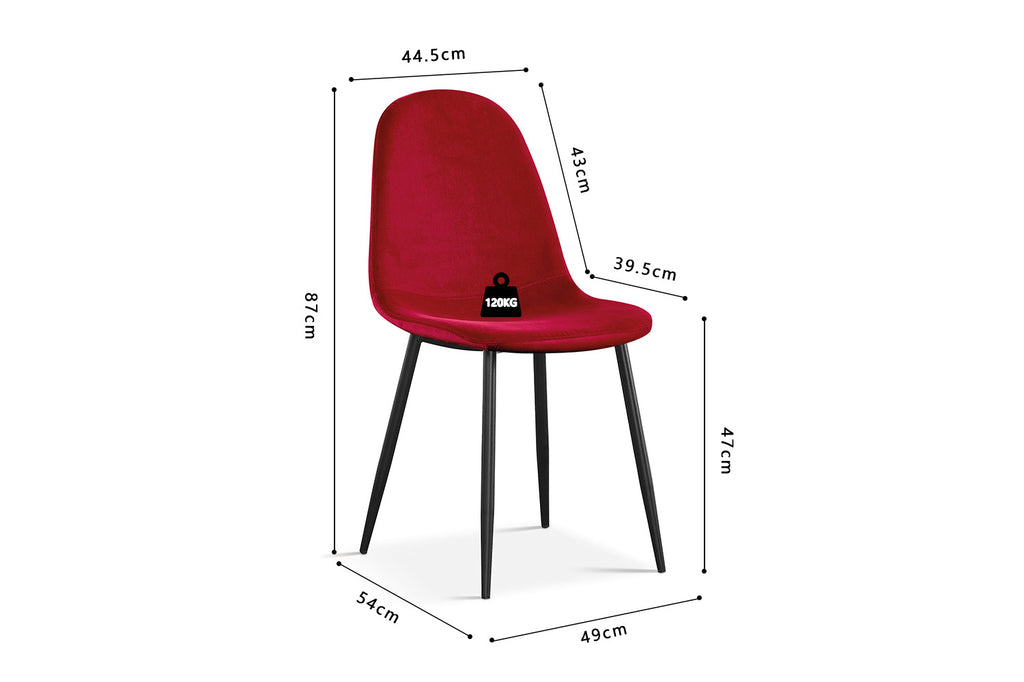 Stoel 'Boy' Velvet Bordeaux RS