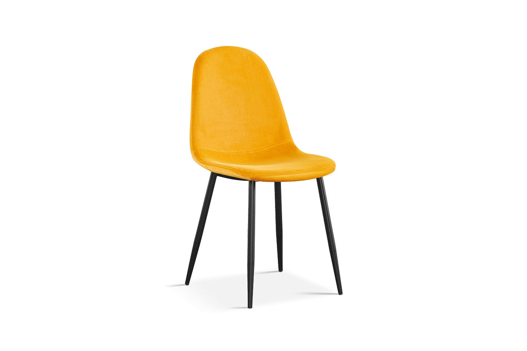 Chaise 'Boy' Velours Jaune RS