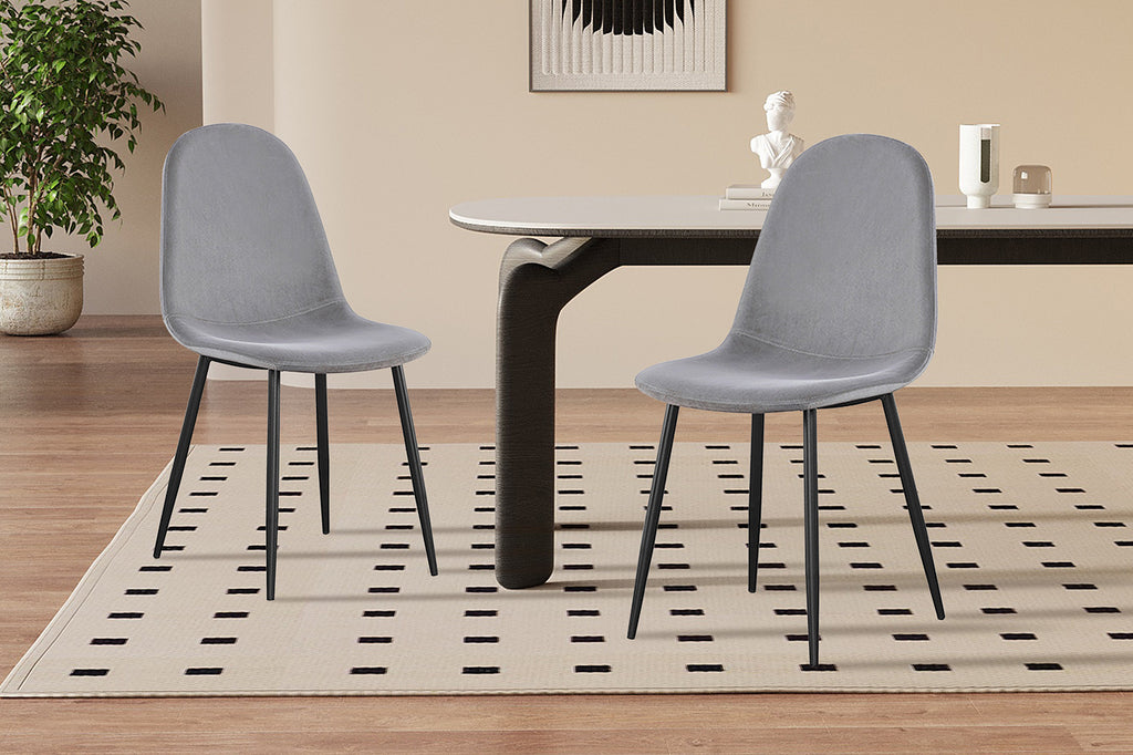 Chaise « Boy » velours gris RS