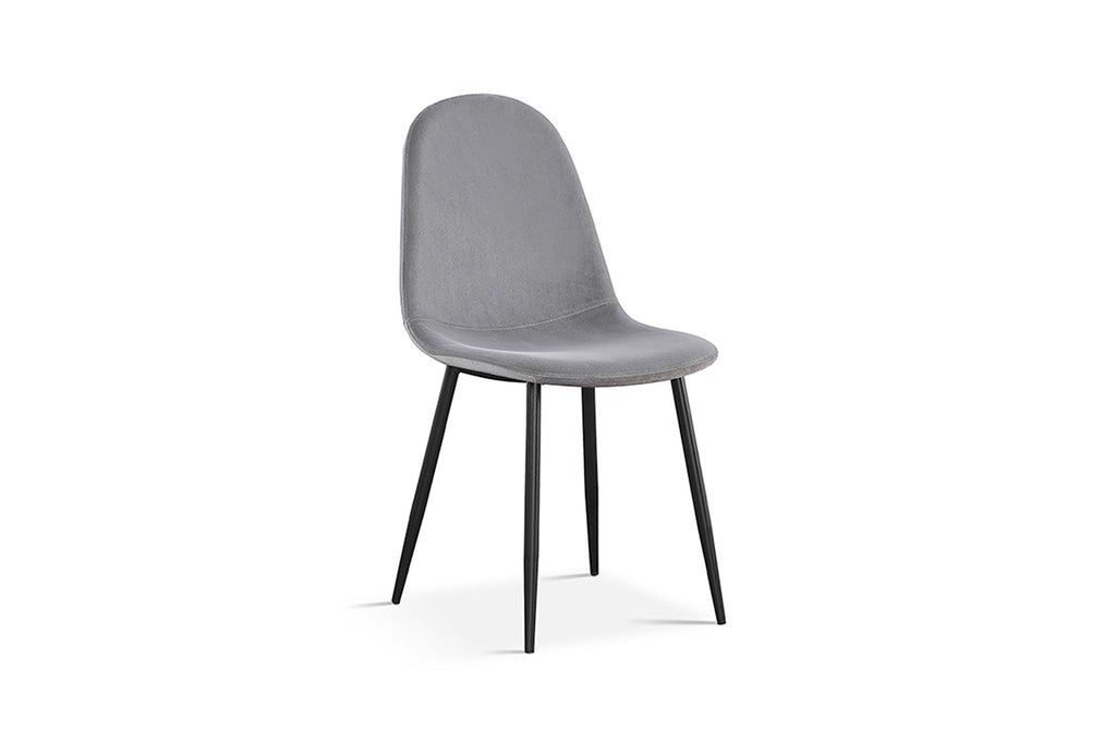 Chaise « Boy » velours gris RS