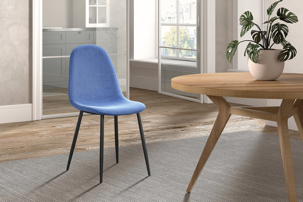 Stoel 'Boy' Velvet Light Blue RS