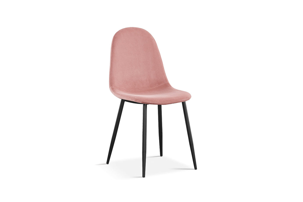 Chaise « Boy » velours rose RS