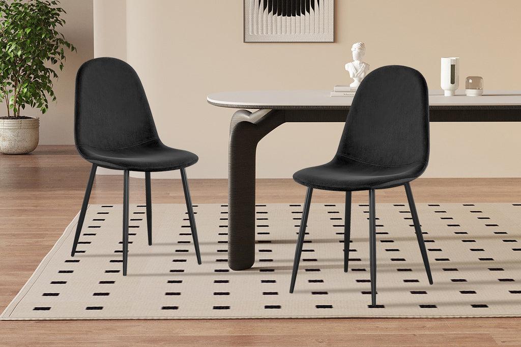 Chaise « Boy » velours noir RS