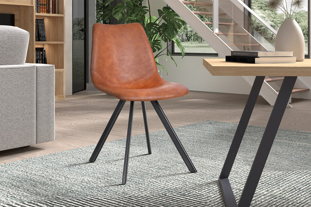 Stoel 'Emma' PU Cognac RS