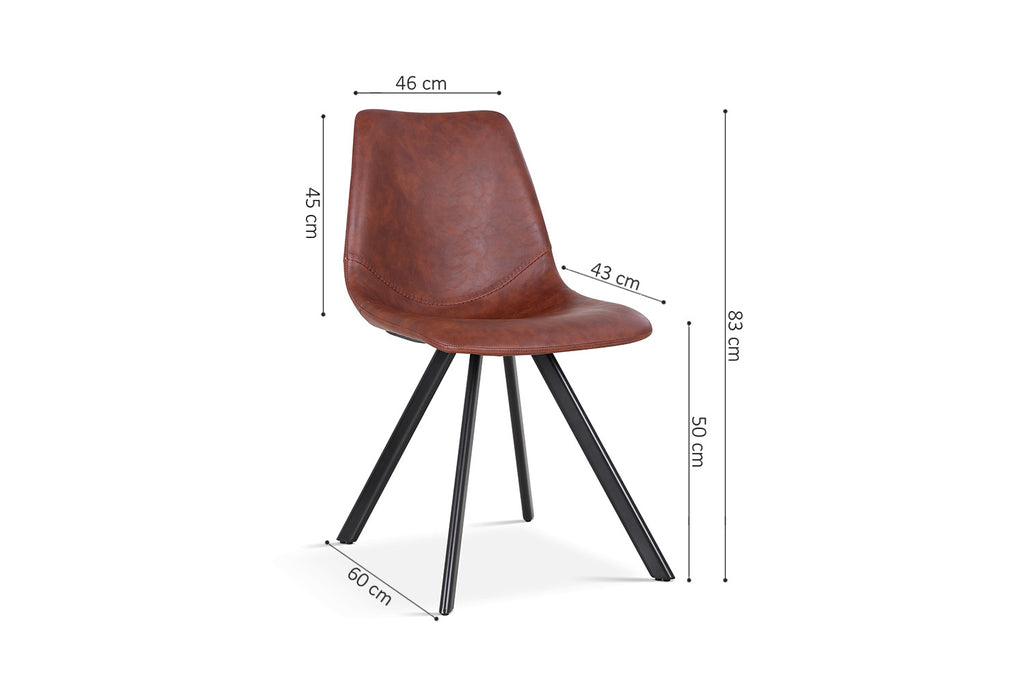 Stoel 'Emma' PU Dark Brown RS