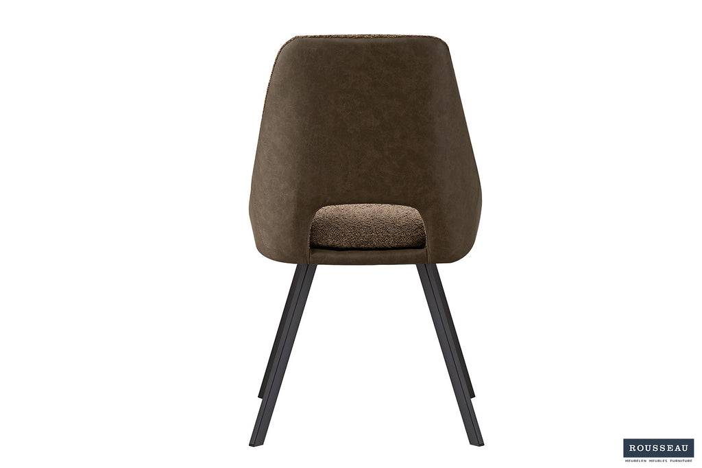 Stoel 'Filou' Bouclé Sand Backrest PU Brown RS
