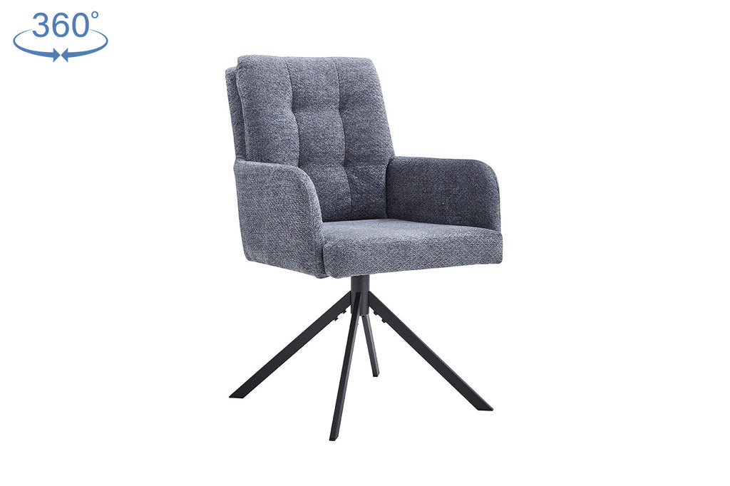 Chaise « Granada » pivotante gris foncé RS