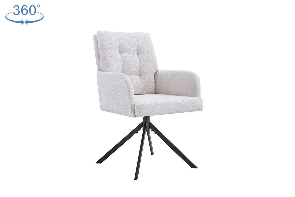 Chaise « Granada » pivotante écru RS